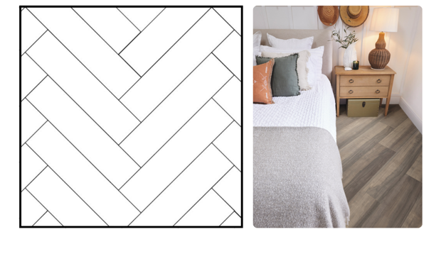 Wood diagonal shown as a pattern and used in a bedrooom