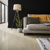 Basque Oak RL26 | AKP-RL26 floors contrast with the dark living room walls