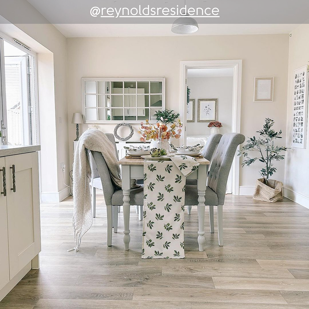 Karndean Designflooring Lime Washed Oak wood flooring in a open plan living